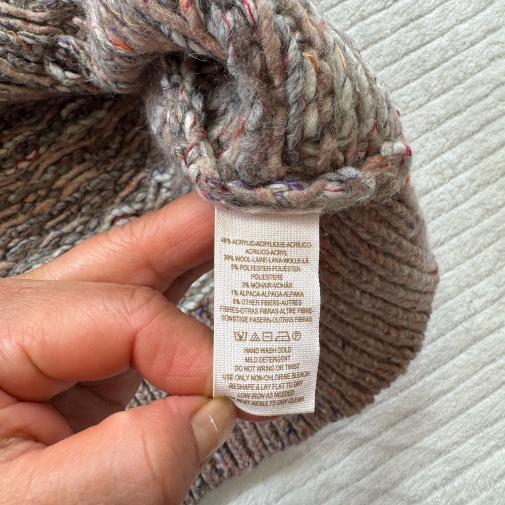 Free People Blush Taupe Lace-Up Cable Knit Scoop Sweater - Picture 7 of 11